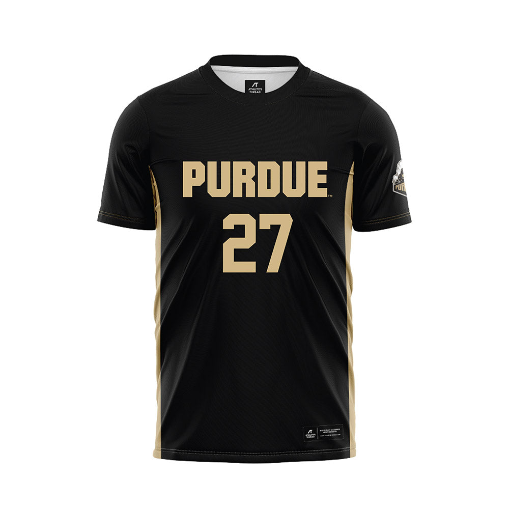 Purdue - NCAA Women's Soccer : Riley Knudsen - Black Soccer Jersey-0