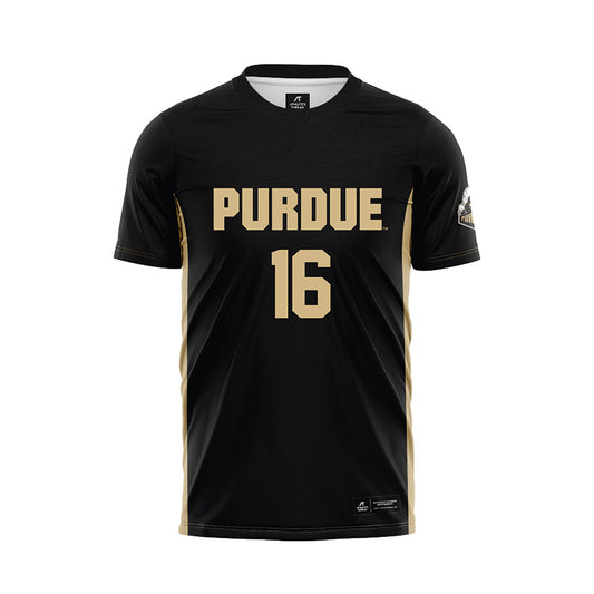 Purdue - NCAA Women's Soccer : Emilia Deppe - Black Soccer Jersey-0
