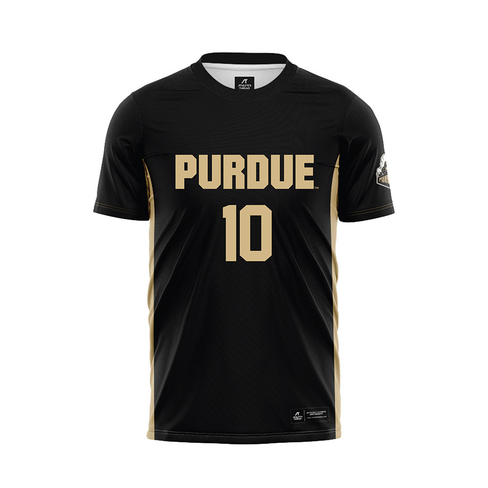 Purdue - NCAA Women's Soccer : Chiara Singarella - Black Soccer Jersey-0
