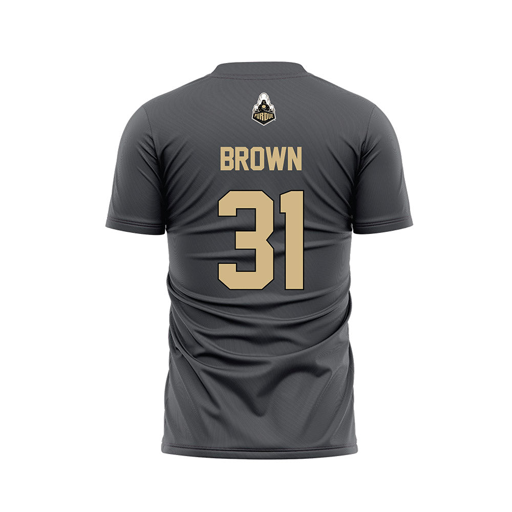Purdue - NCAA Women's Soccer : Cassidy Brown - Grey Soccer Jersey-1