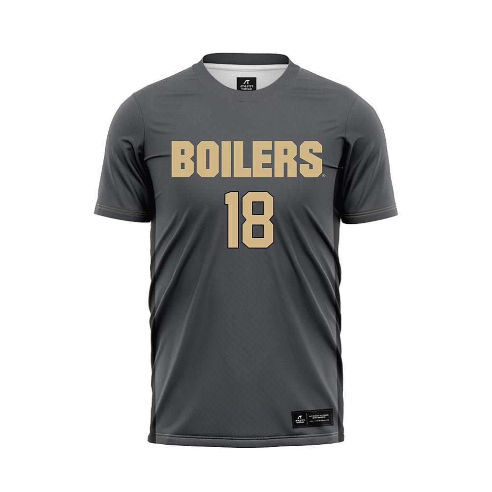 Purdue - NCAA Women's Soccer : Angelina Thoreson - Grey Soccer Jersey-0
