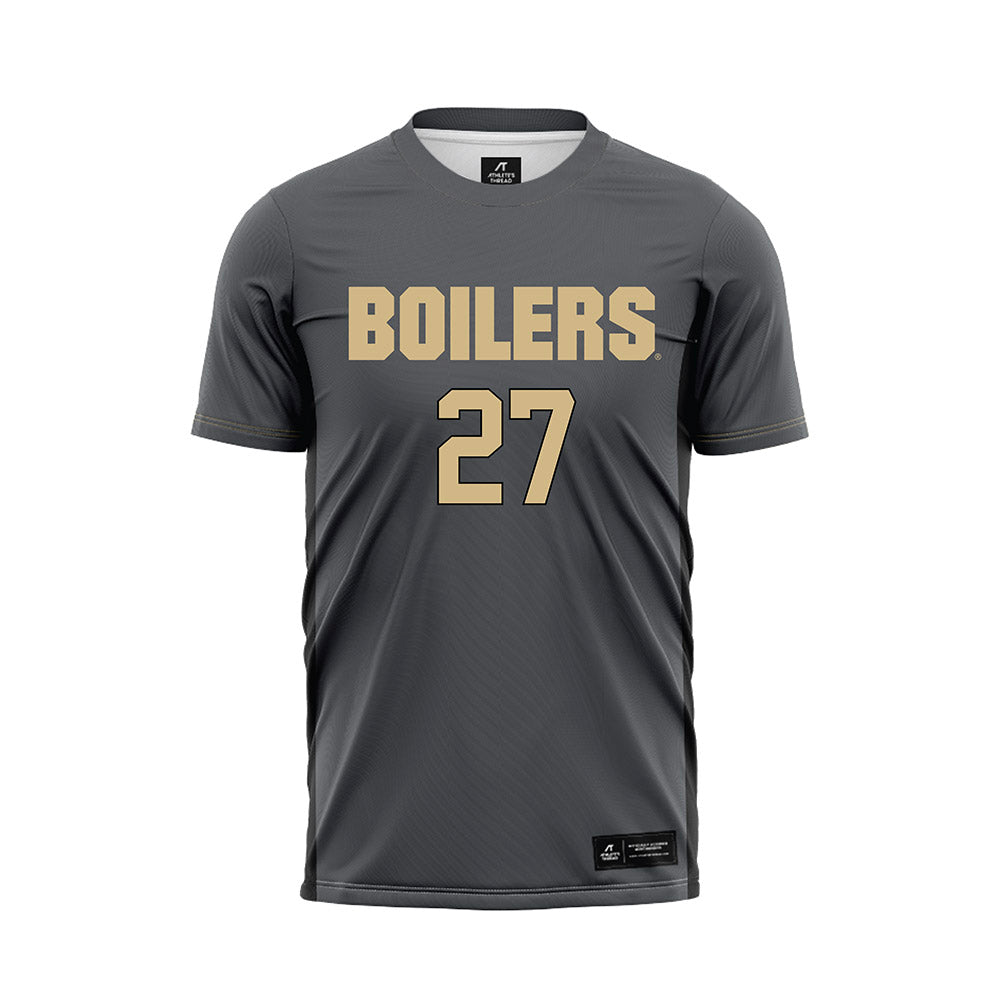 Purdue - NCAA Women's Soccer : Riley Knudsen - Grey Soccer Jersey-0