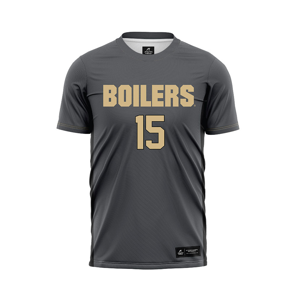 Purdue - NCAA Women's Soccer : Anisten Cabantac - Grey Soccer Jersey-0