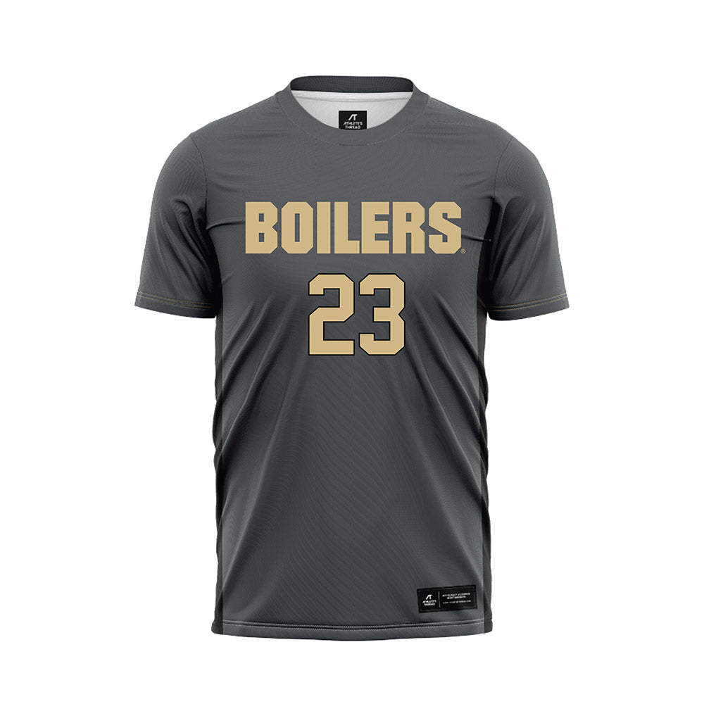 Purdue - NCAA Women's Soccer : Lauren Adam - Grey Soccer Jersey-0