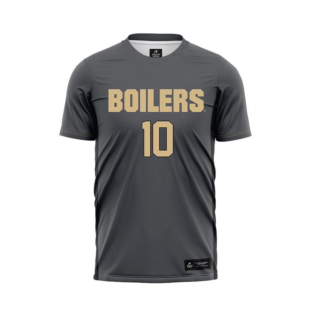 Purdue - NCAA Women's Soccer : Chiara Singarella - Grey Soccer Jersey-0