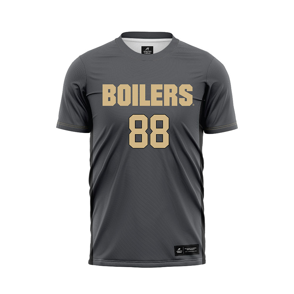 Purdue - NCAA Women's Soccer : Charlotte Huggard - Grey Soccer Jersey-0
