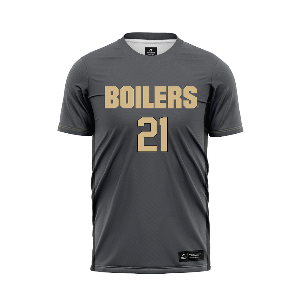 Purdue - NCAA Women's Soccer : Lauren Holleran - Grey Soccer Jersey-0