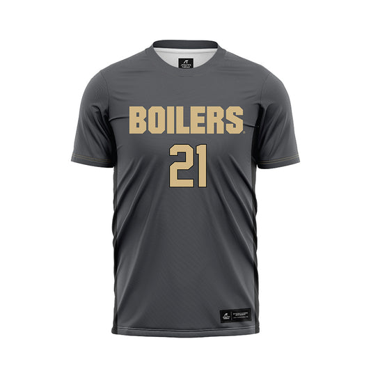 Purdue - NCAA Women's Soccer : Lauren Holleran - Grey Soccer Jersey-0