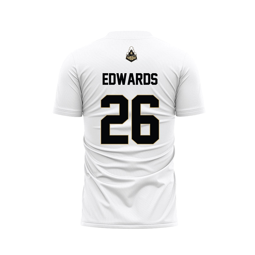 Purdue - NCAA Women's Soccer : Emily Edwards - White Soccer Jersey-1