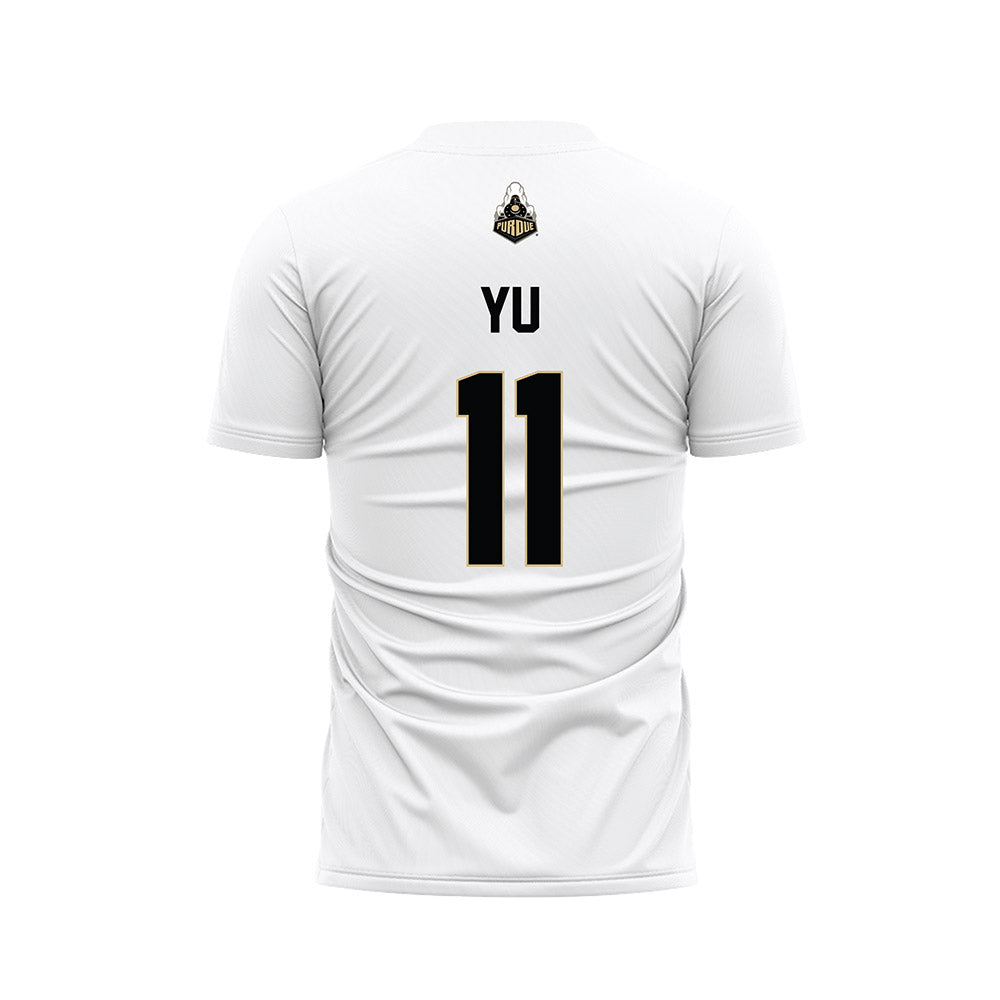 Purdue - NCAA Women's Soccer : Cherry Yu - White Soccer Jersey-1