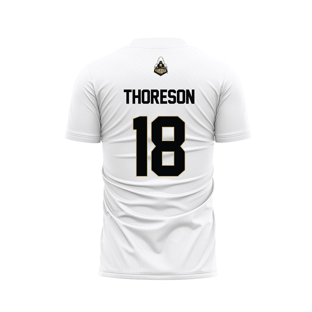 Purdue - NCAA Women's Soccer : Angelina Thoreson - White Soccer Jersey-1