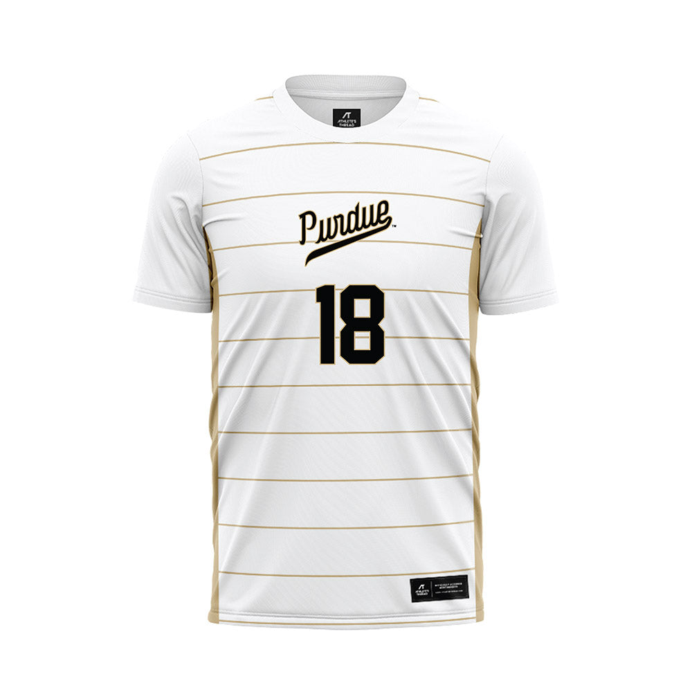 Purdue - NCAA Women's Soccer : Angelina Thoreson - White Soccer Jersey-0