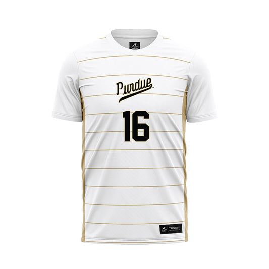 Purdue - NCAA Women's Soccer : Emilia Deppe - White Soccer Jersey-0