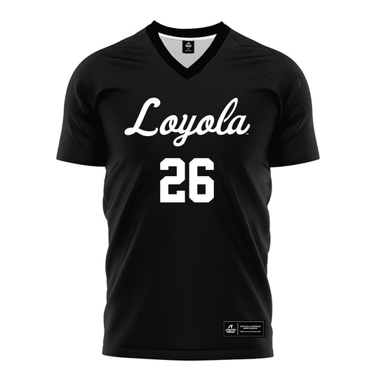 Loyola - NCAA Men's Soccer : David Siemionko - Black Soccer Jersey-0