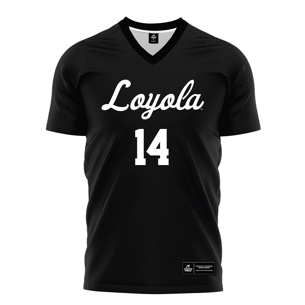 Loyola - NCAA Men's Soccer : Daniel Firs - Black Soccer Jersey-0