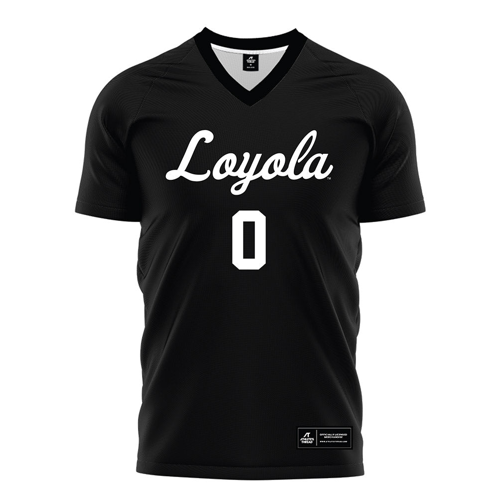Loyola - NCAA Men's Soccer : Aidan Crawford - Black Soccer Jersey-0