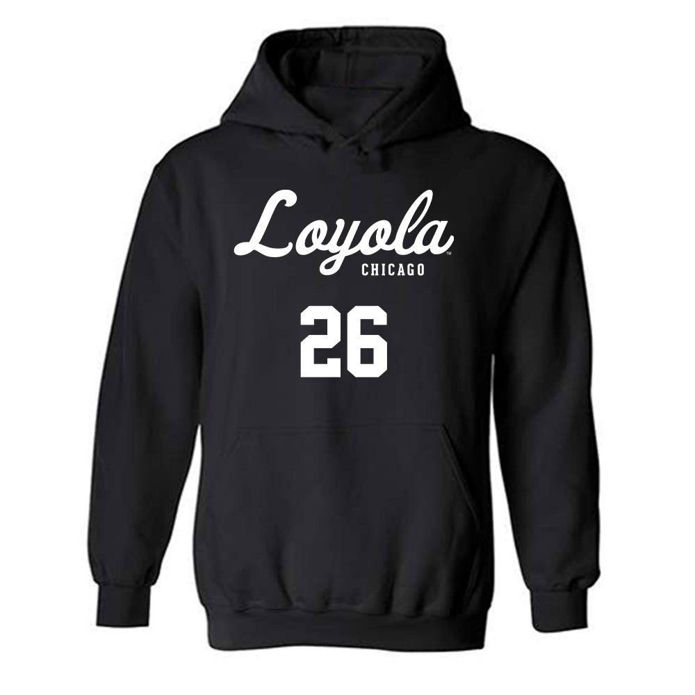 Loyola - NCAA Men's Soccer : David Siemionko - Replica Shersey Hooded Sweatshirt-0