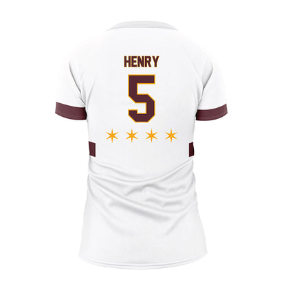Loyola - NCAA Women's Volleyball : Emma Henry - White Volleyball Jersey-1