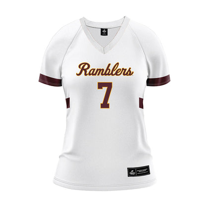 Loyola - NCAA Women's Volleyball : Kate Maley - White Volleyball Jersey-0