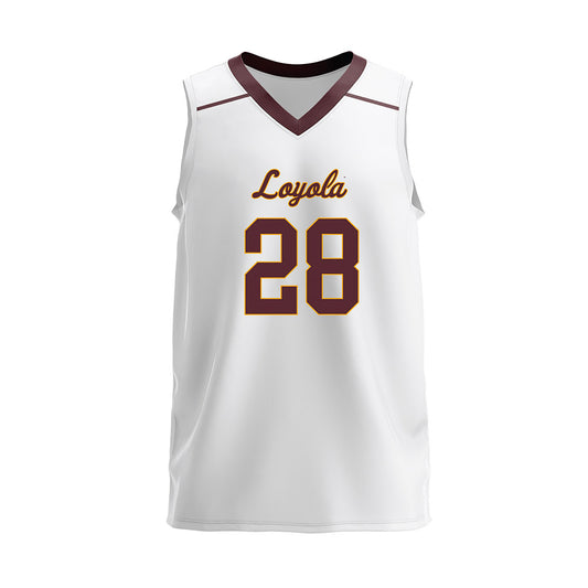 Loyola - NCAA Men's Volleyball : Daniel Fabikovic - 2025 White Volleyball Jersey-0