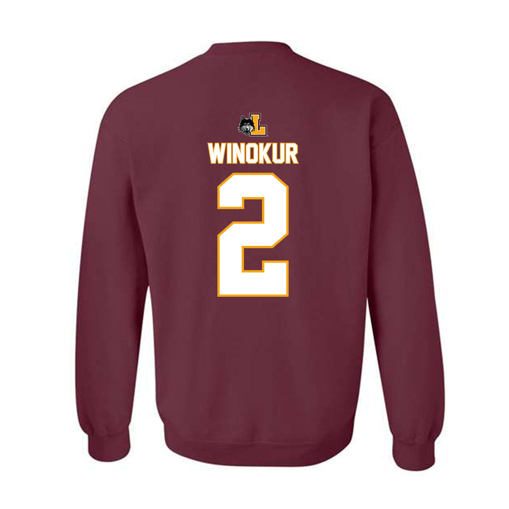 Loyola - NCAA Men's Volleyball : Benjamin Winokur - Replica Shersey Crewneck Sweatshirt-1