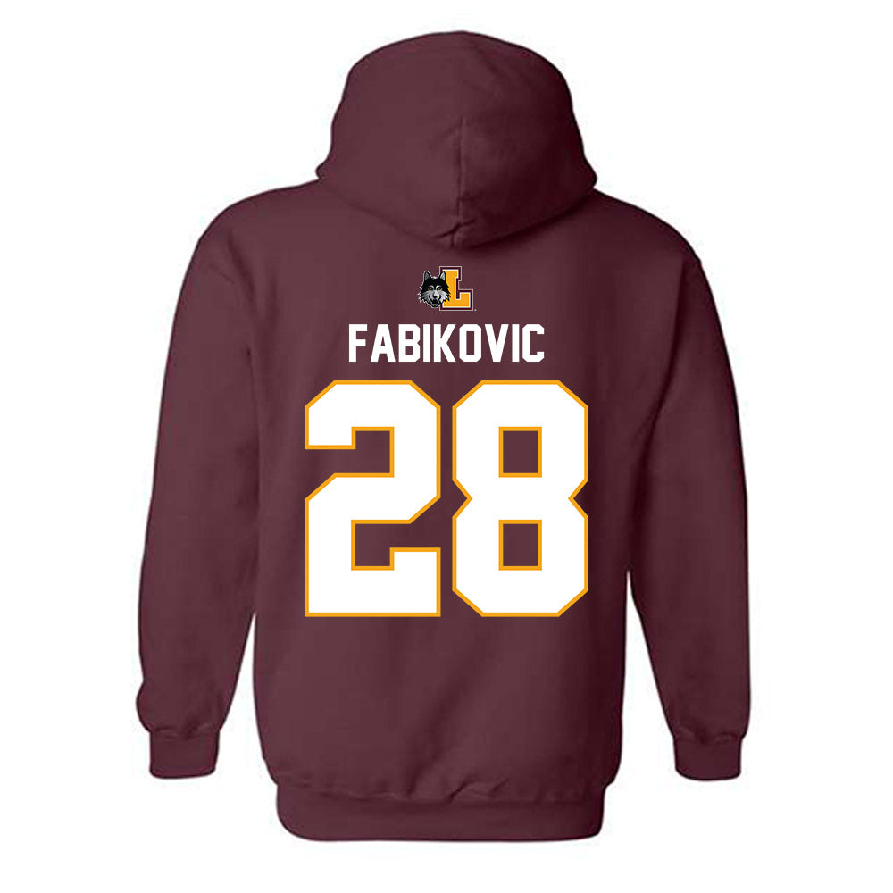Loyola - NCAA Men's Volleyball : Daniel Fabikovic - Replica Shersey Hooded Sweatshirt-1