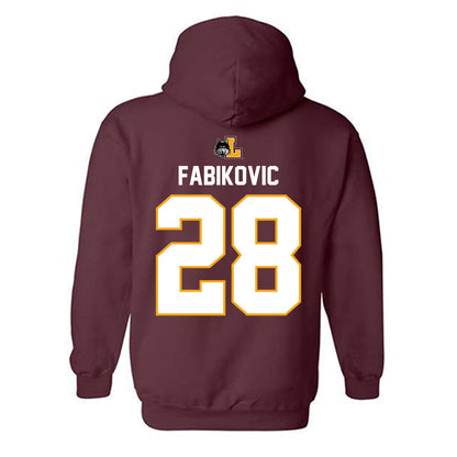 Loyola - NCAA Men's Volleyball : Daniel Fabikovic - Replica Shersey Hooded Sweatshirt-1