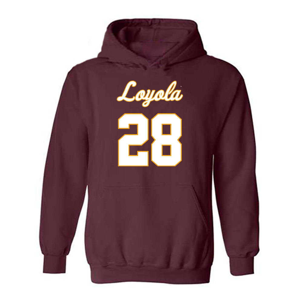 Loyola - NCAA Men's Volleyball : Daniel Fabikovic - Replica Shersey Hooded Sweatshirt-0
