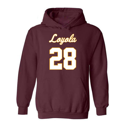 Loyola - NCAA Men's Volleyball : Daniel Fabikovic - Replica Shersey Hooded Sweatshirt-0