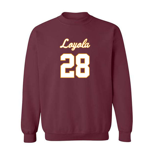 Loyola - NCAA Men's Volleyball : Daniel Fabikovic - Replica Shersey Crewneck Sweatshirt-0