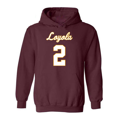 Loyola - NCAA Men's Volleyball : Benjamin Winokur - Replica Shersey Hooded Sweatshirt-0