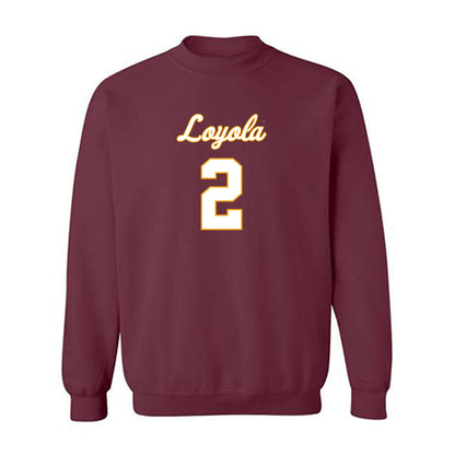 Loyola - NCAA Men's Volleyball : Benjamin Winokur - Replica Shersey Crewneck Sweatshirt-0