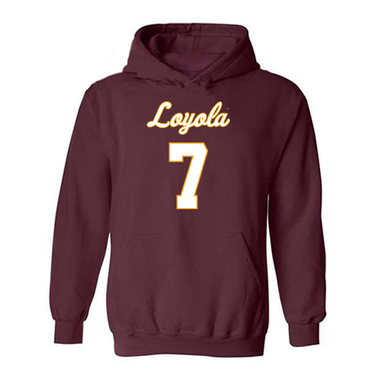 Loyola - NCAA Men's Volleyball : Jake Read - Replica Shersey Hooded Sweatshirt-0