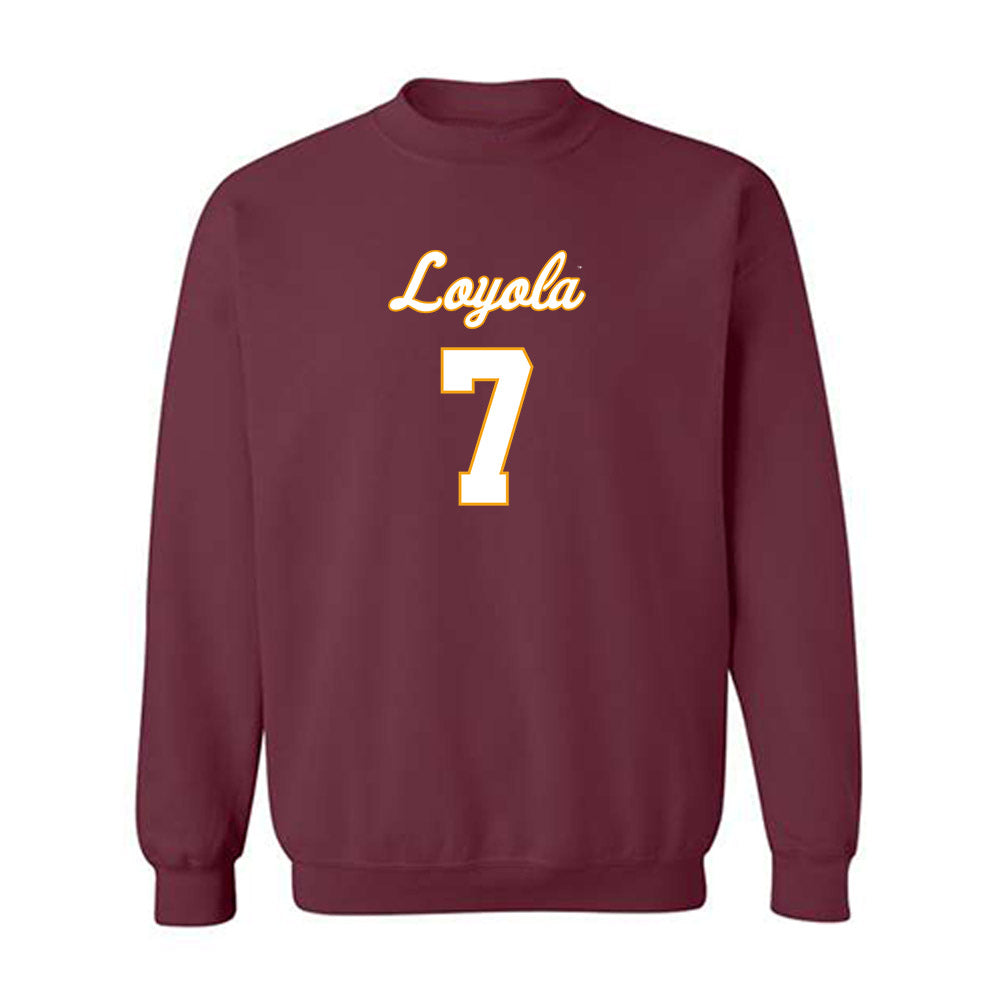 Loyola - NCAA Men's Volleyball : Jake Read - Replica Shersey Crewneck Sweatshirt-0