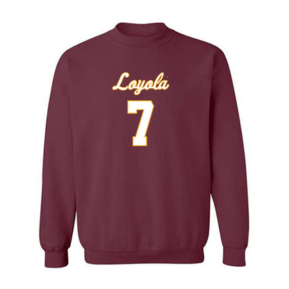 Loyola - NCAA Men's Volleyball : Jake Read - Replica Shersey Crewneck Sweatshirt-0