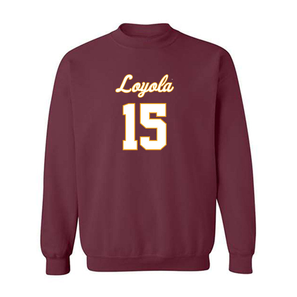 Loyola - NCAA Men's Volleyball : William Hatch - Replica Shersey Crewneck Sweatshirt-0
