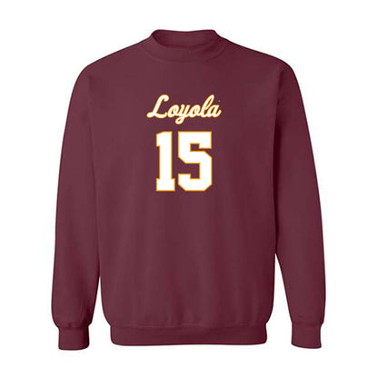 Loyola - NCAA Men's Volleyball : William Hatch - Replica Shersey Crewneck Sweatshirt-0
