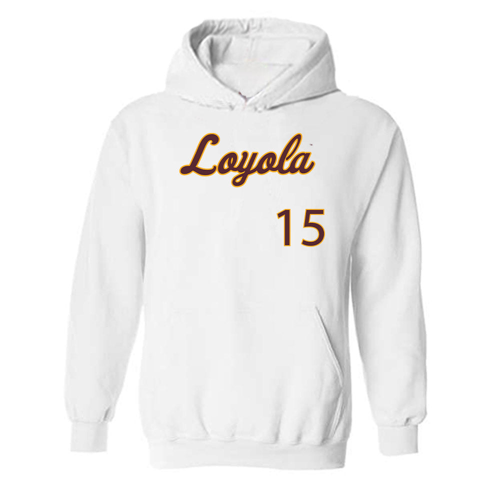 Loyola - NCAA Softball : Katie Mitchell - Replica Shersey Hooded Sweatshirt-0
