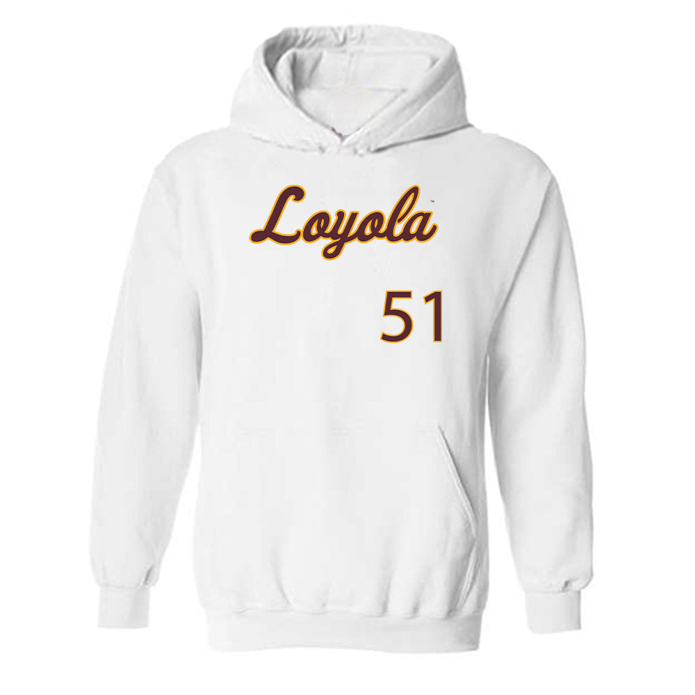 Loyola - NCAA Softball : Abbie Gregus - Replica Shersey Hooded Sweatshirt-0