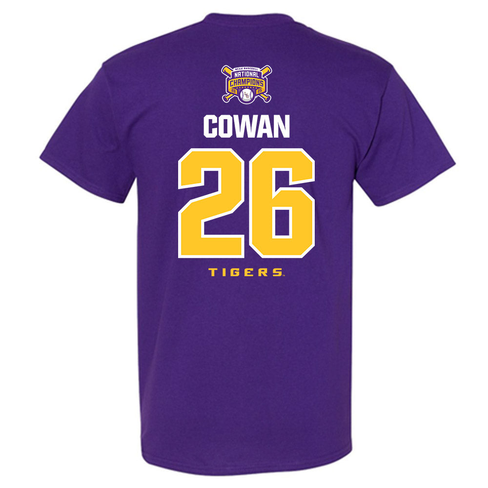 LSU - NCAA Baseball : Zac Cowan - National Championship Shersey T-Shirt-1