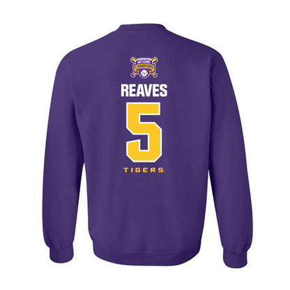 LSU - NCAA Baseball : Tanner Reaves - National Championship Shersey Crewneck Sweatshirt-1