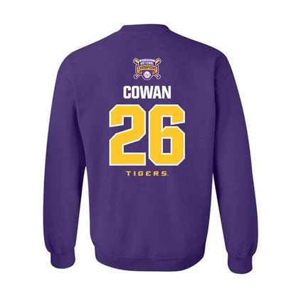 LSU - NCAA Baseball : Zac Cowan - National Championship Shersey Crewneck Sweatshirt-1