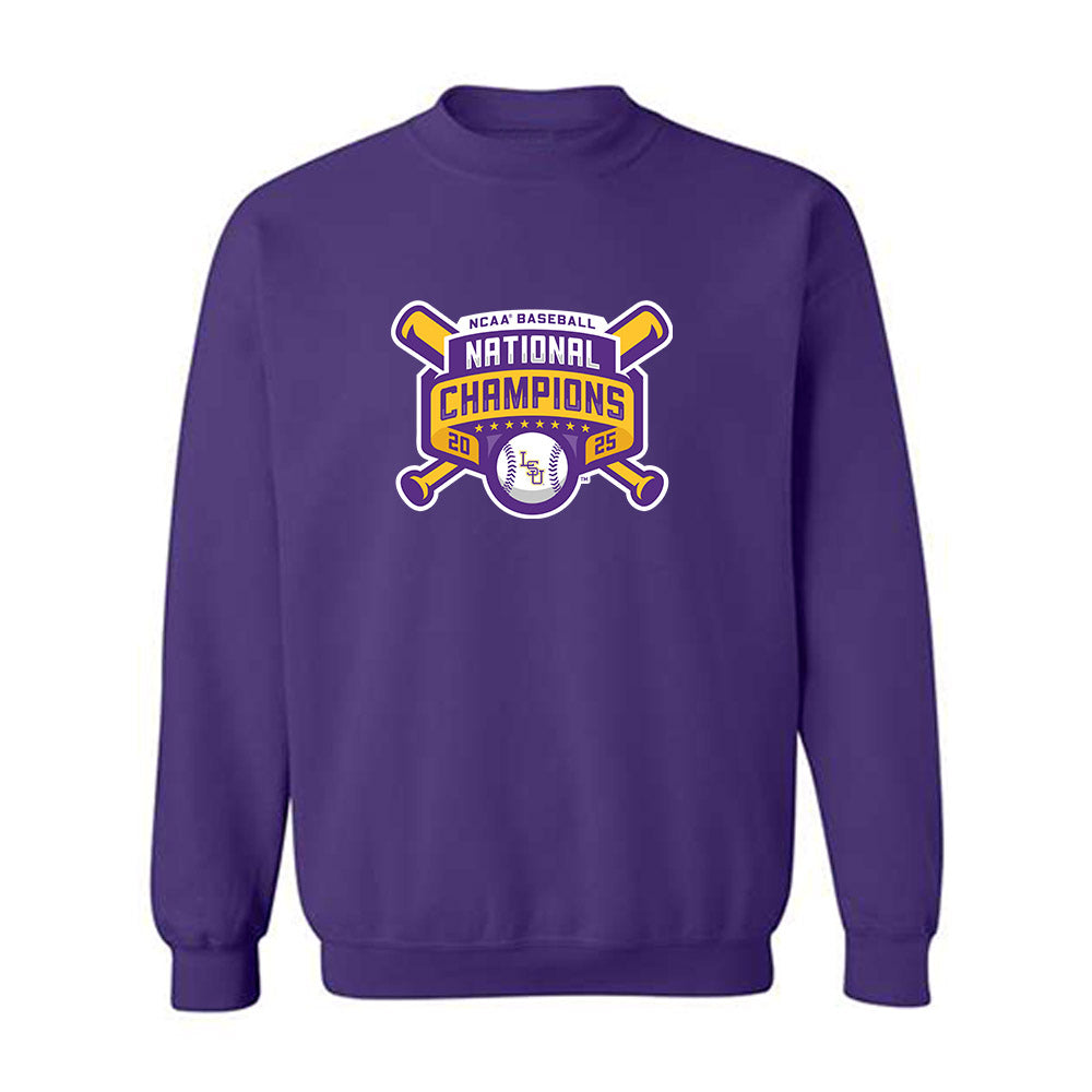 LSU - NCAA Baseball : Zac Cowan - National Championship Shersey Crewneck Sweatshirt-0