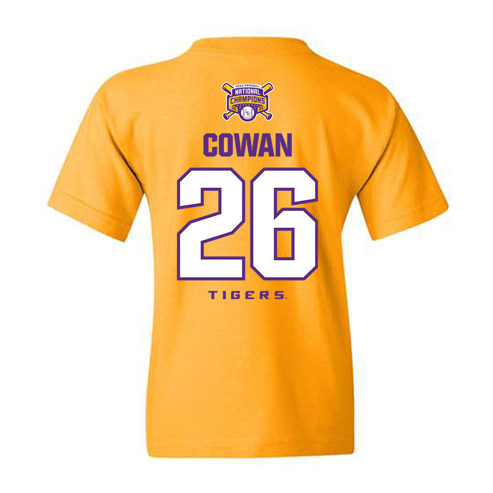 LSU - NCAA Baseball : Zac Cowan - National Championship Shersey Youth T-Shirt-1