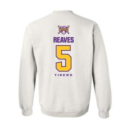 LSU - NCAA Baseball : Tanner Reaves - National Championship Shersey Crewneck Sweatshirt-1