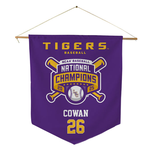 LSU - NCAA Baseball : Zac Cowan - National Championship Shersey Pennant - 18" x 21"-0