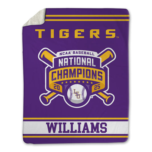 LSU - NCAA Baseball : Cooper Williams - National Championship Blanket-0