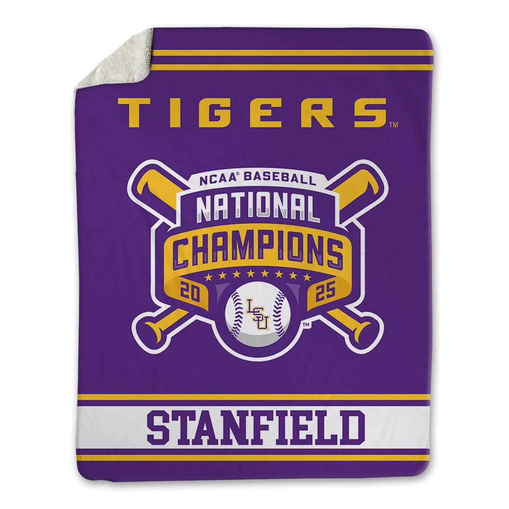 LSU - NCAA Baseball : Chris Stanfield - National Championship Blanket-0