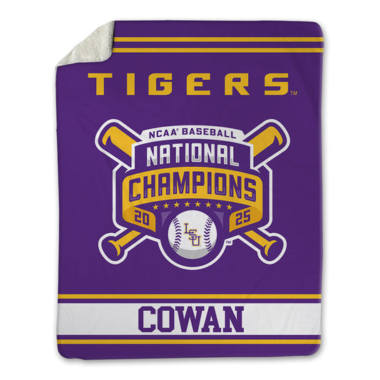 LSU - NCAA Baseball : Zac Cowan - National Championship Blanket-0