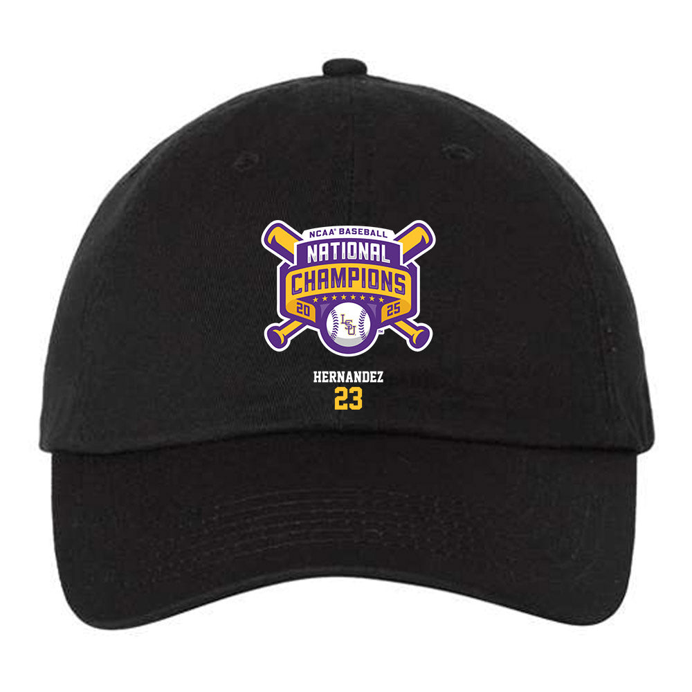 LSU - NCAA Baseball : Luis Hernandez - National Championship Dad Hat-0